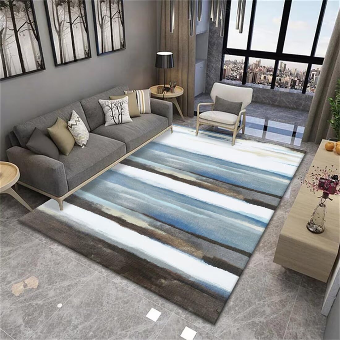 Coussin de canapé Gris-Bleu haut de gamme pour décoration chambre ado