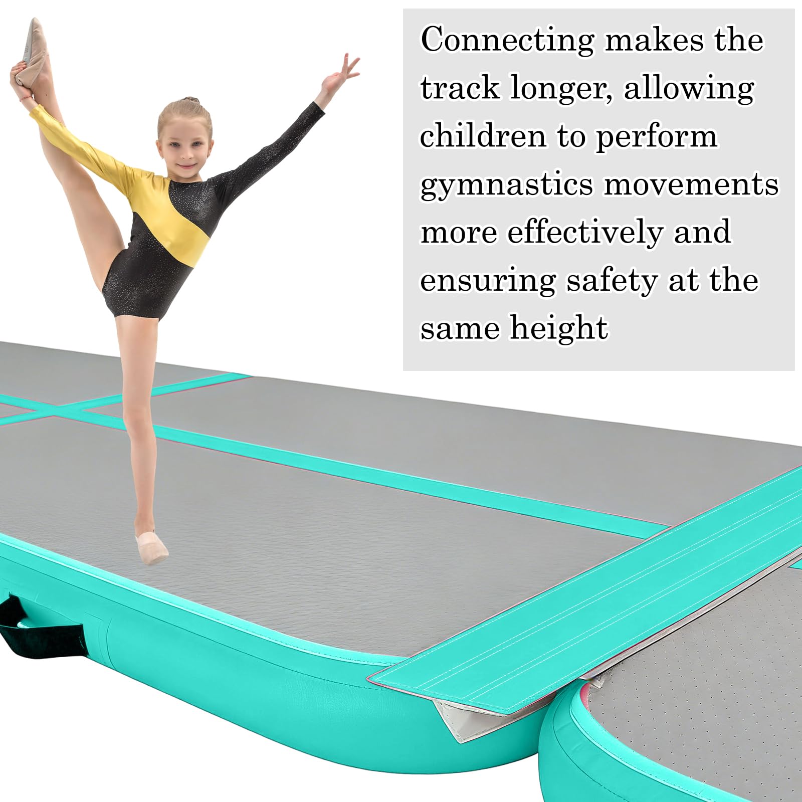 FARYODI Air Track Verbindungsband 100 x 80 cm, Wiederverschließbare Connector Tape für Aufblasbare Tumbling Gymnastik, Yoga, Camping Trainingsmatten