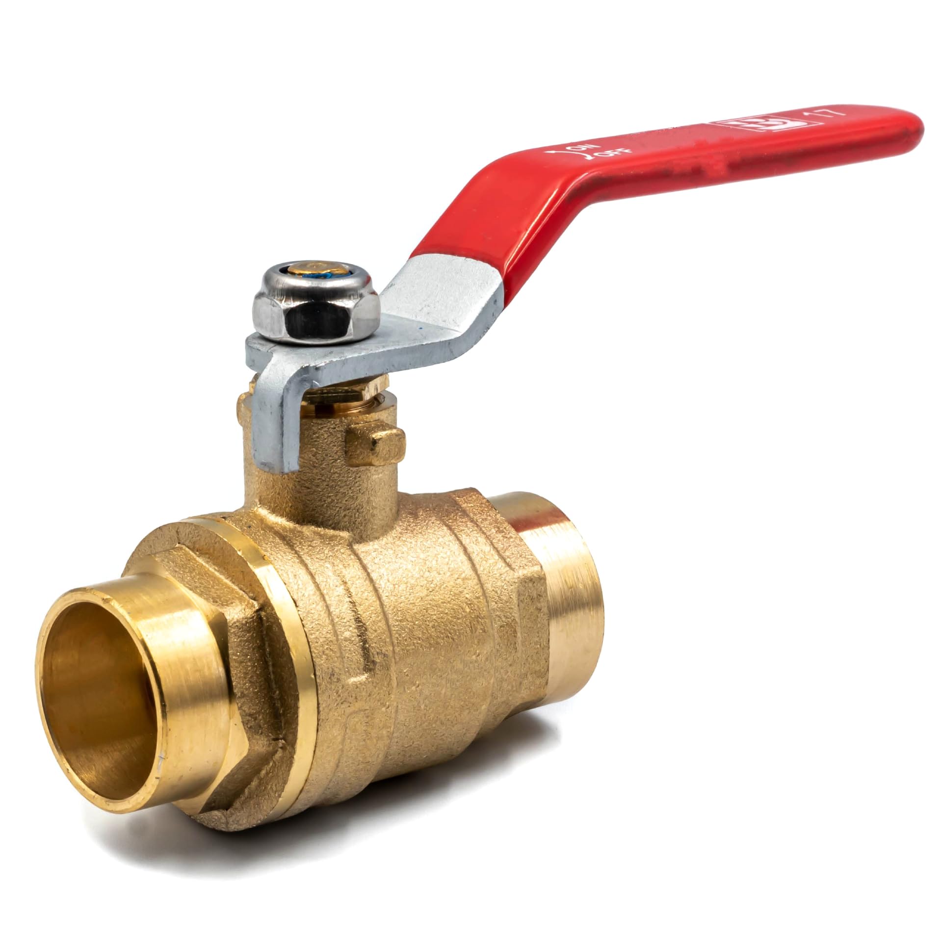 Ball valve with lever handle or wing, soldering ball valve, sleeve slider, dirt catcher