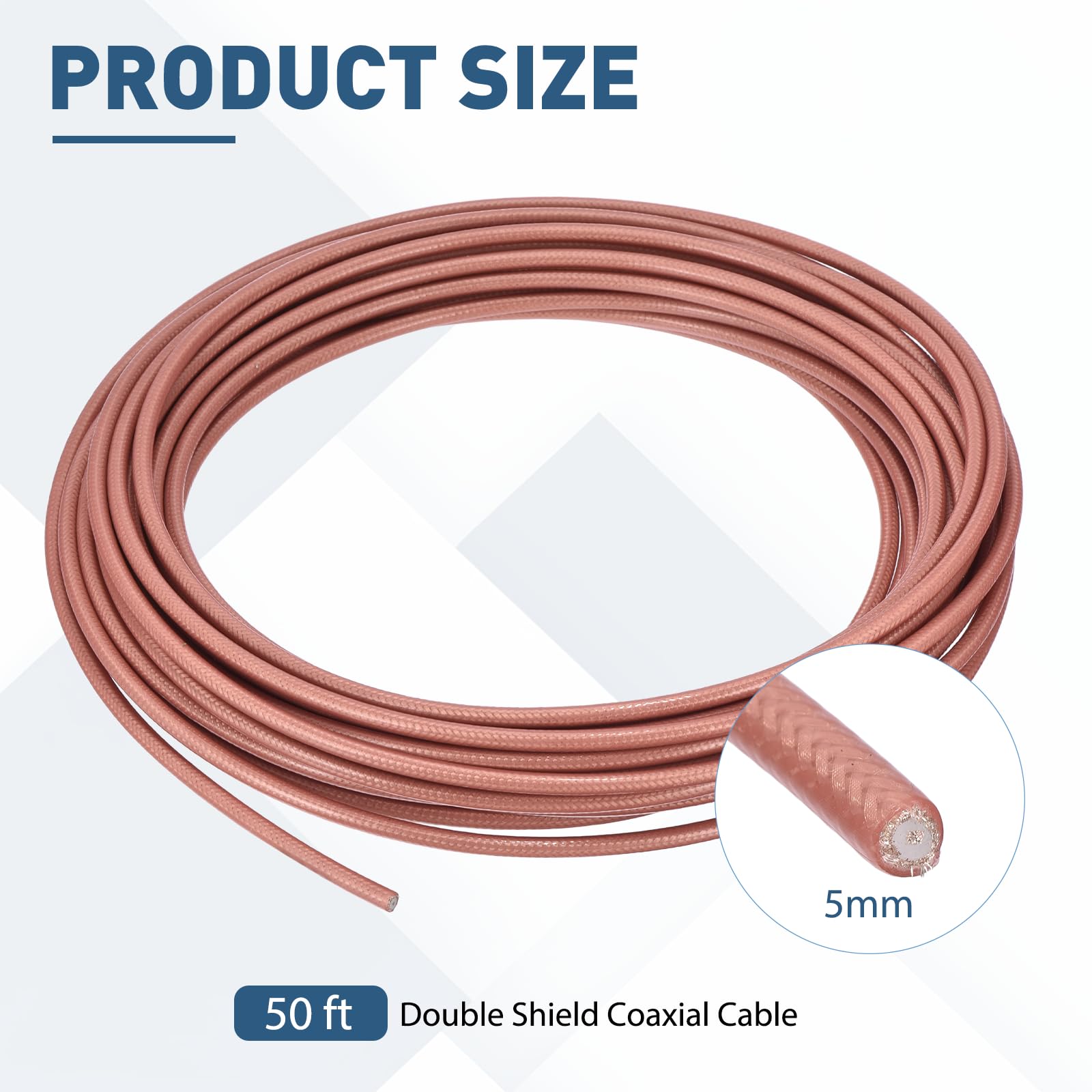 RG400 - Cable coaxial RF de 50 pies, 50 ohmios, cable coaxial de doble escudo