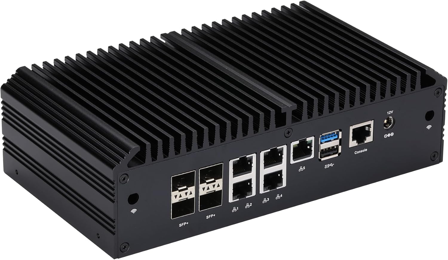Qotom Q20332G9 New 4X SFP 10G LAN and 5X 2.5G LAN Atom C3758 8 Core Processor Mini SAS,4G RAM,256G SSD