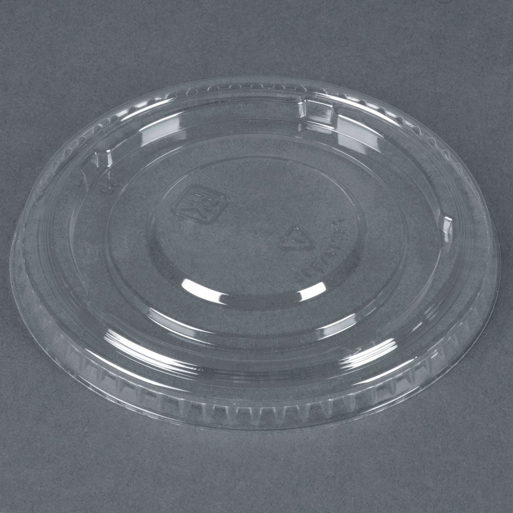 Clear Flat Lid for by Fabri-Kal – Polyethylene, Clear, Model LKC16/24F