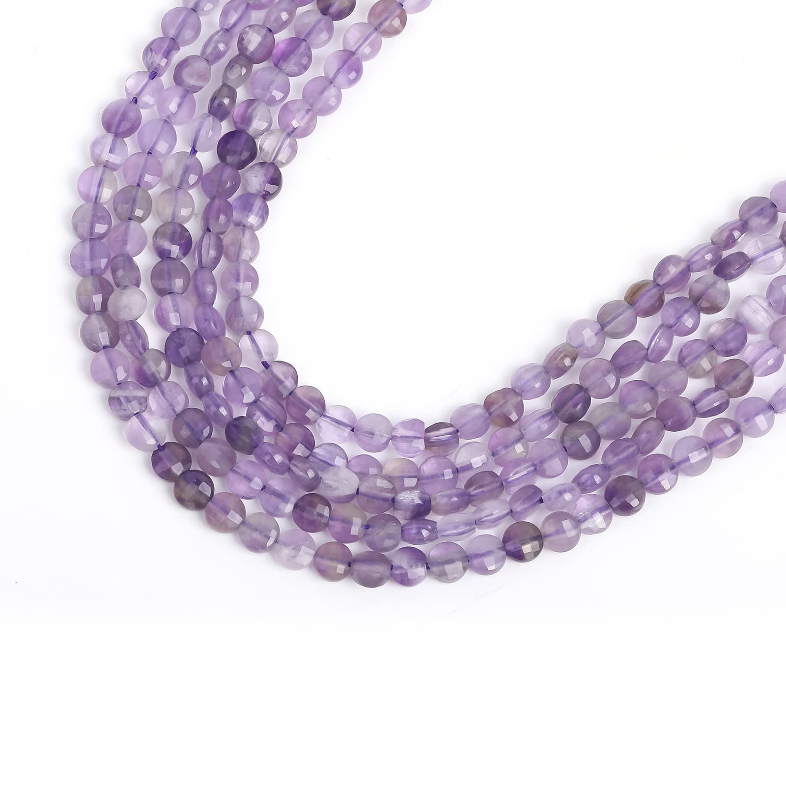 4mm Faceted Natural Stone Beads for Jewelry Making AAA Quality Gemstone Beads Mix Amethyst Beads 100pcs Micro Laser Cut Round Loose Beads Charms for DIY Jewelry 16.5''Healing Stone Beads