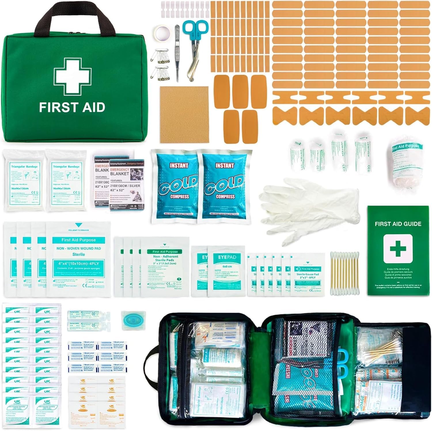 First Aid Kits, 90-93 Pieces Home First Aid Emergency Kit