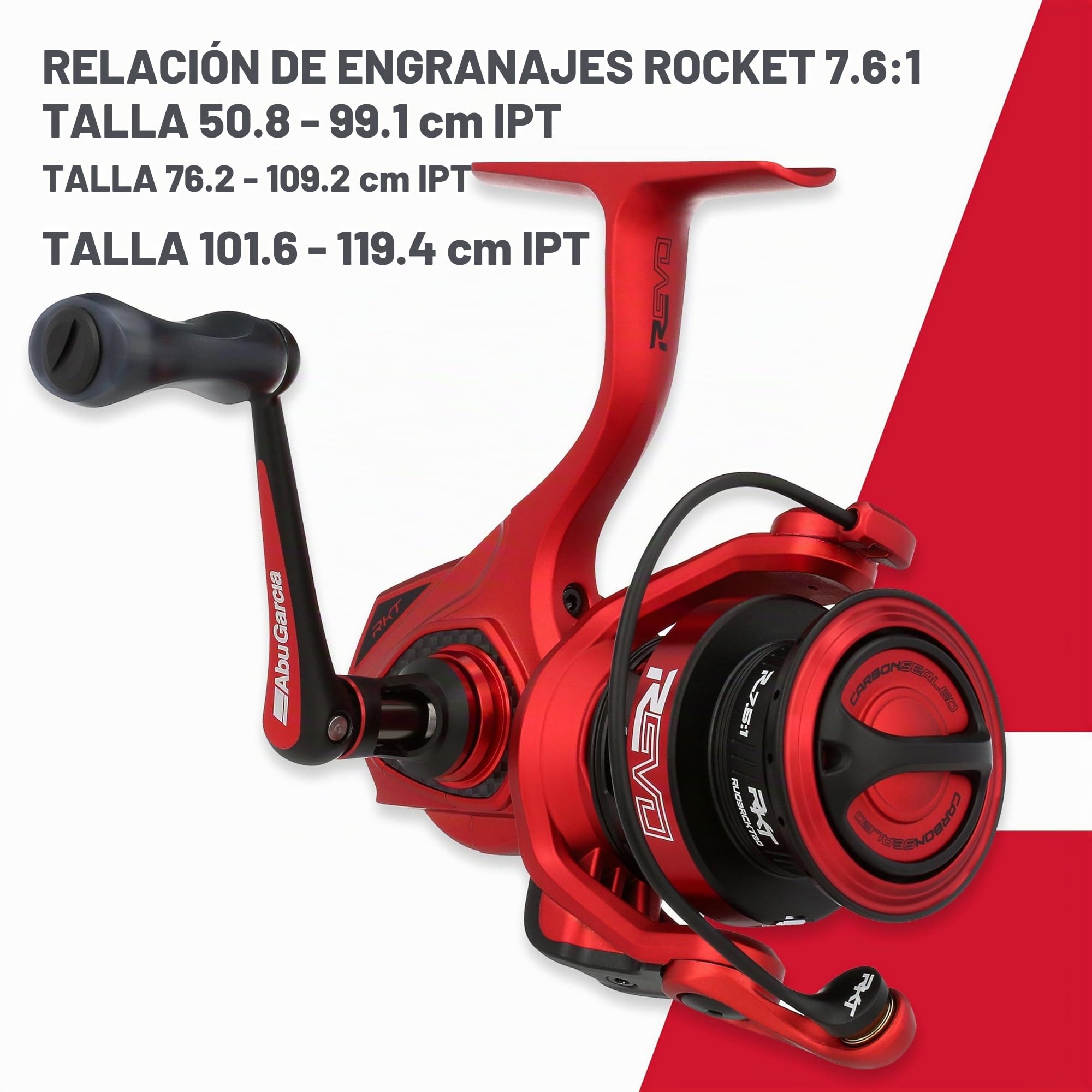 Abu Garcia Revo Rocket - Carrete de Pesca Giratorio