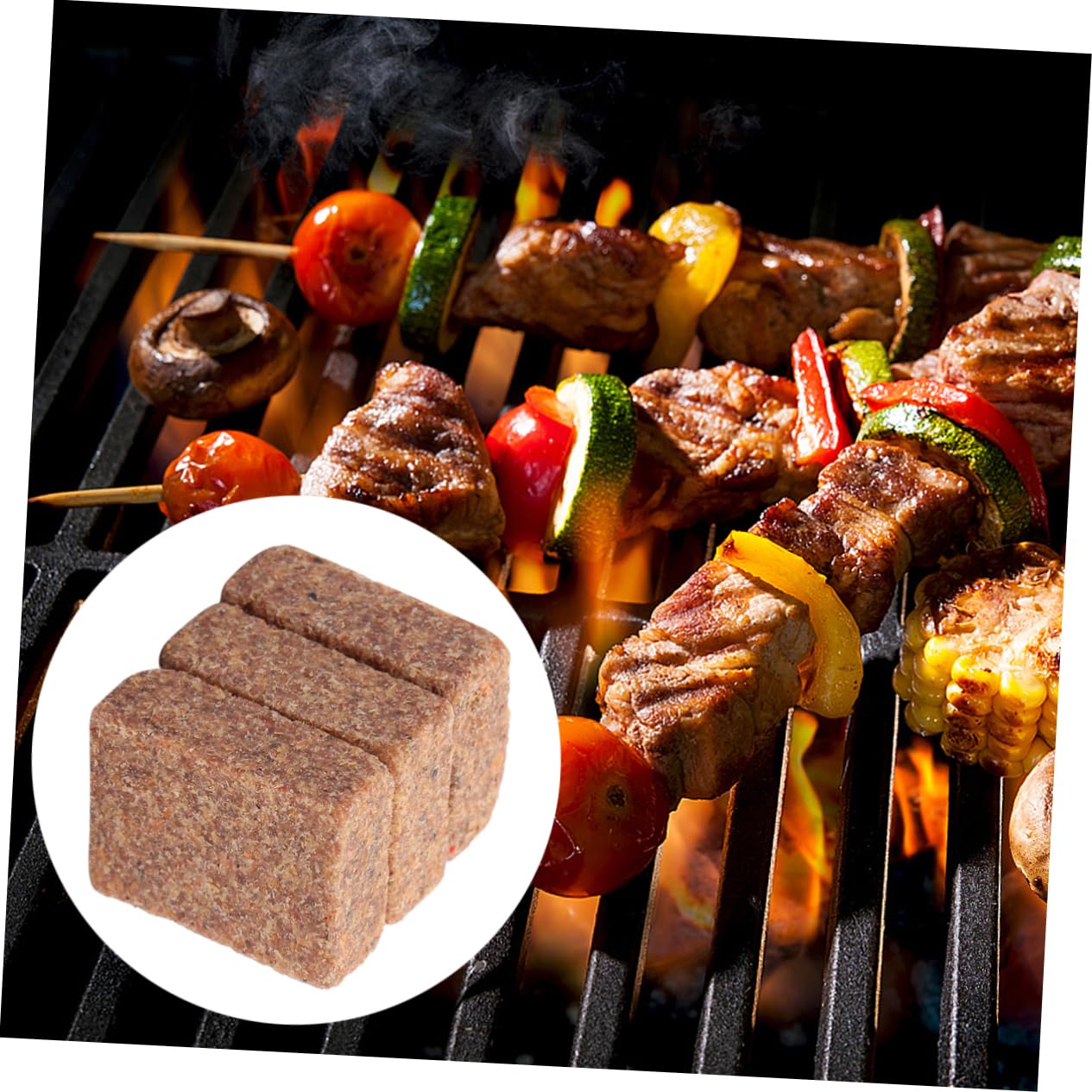 BCOATH 50pcs Charcoal Burning Wax Starter Campfire Accessories Lightweight Easy to Use