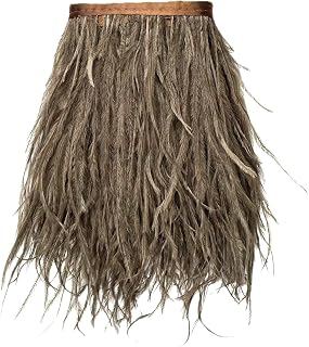 Happy feather 2 Yards 5-6inch Dyed Ostrich Feathers Trim Fringe for DIY Dress Sewing Crafts Costumes Decoration -Coffe