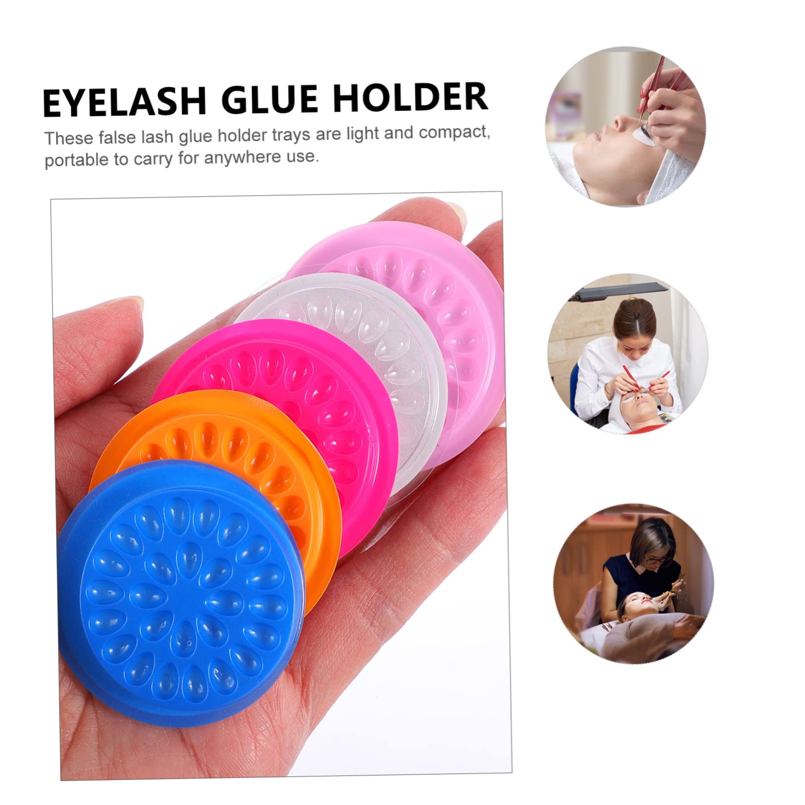 Beavorty 60piezas Para Pestañas Postizas Soporte Para Extensiones De Pestañas Bandeja De Diseño Floral Para Grafting y Aplicaciones De Maquillaje