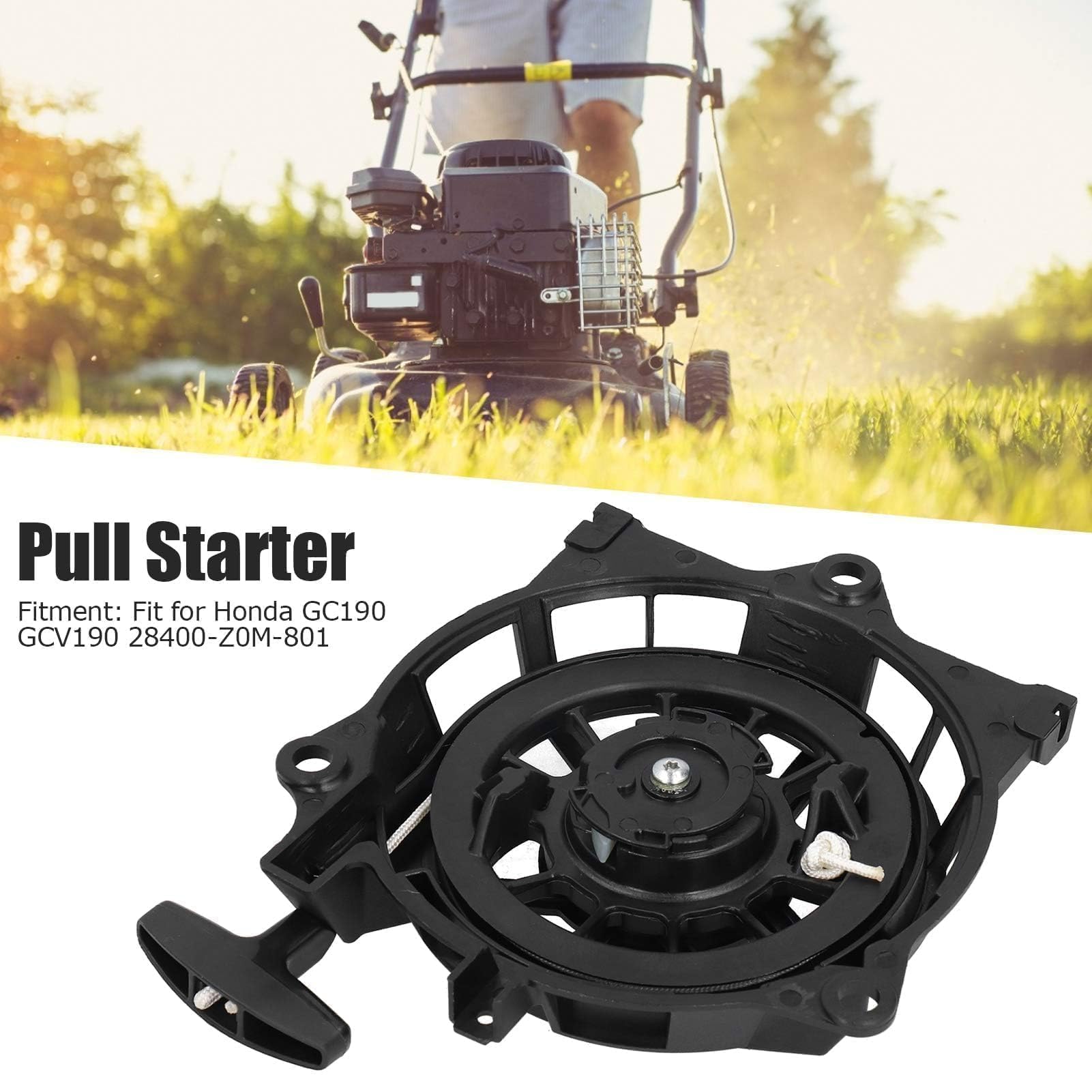 Agatige Avviamento A Strappo, Gruppo Avviamento A Strappo, PVC Di Ricambio Gruppo Avviamento Tosaerba Attrezzatura Tagliaerba Da Giardino Adatta Per Honda GC190 GCV190 28400 ‑ Z0M ‑ 801