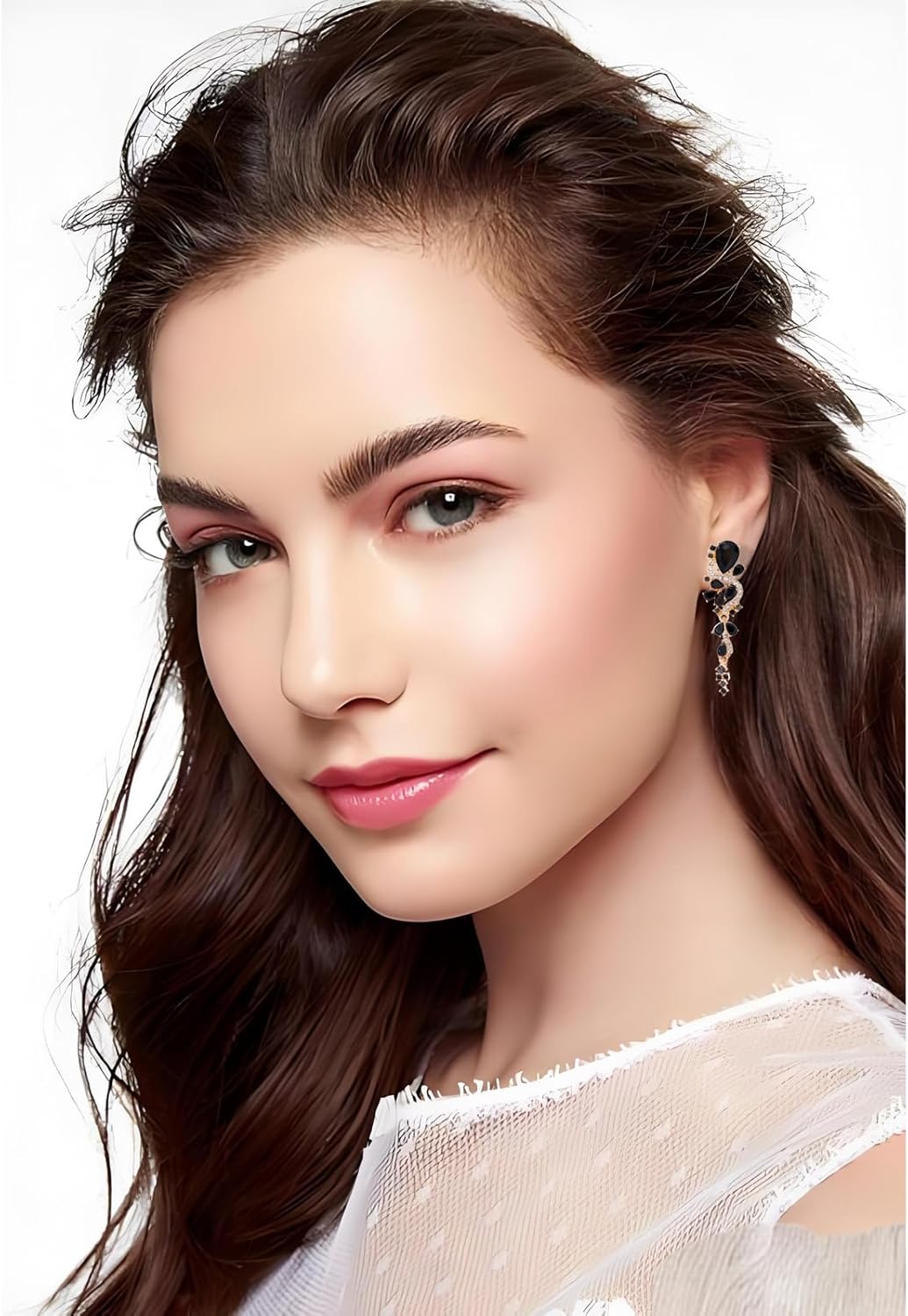 Rhinestone Crystal Earrings for Women Colorful Chandelier Wedding Bridal Dangle Drop Earrings Jewelry Gifts - Image 3