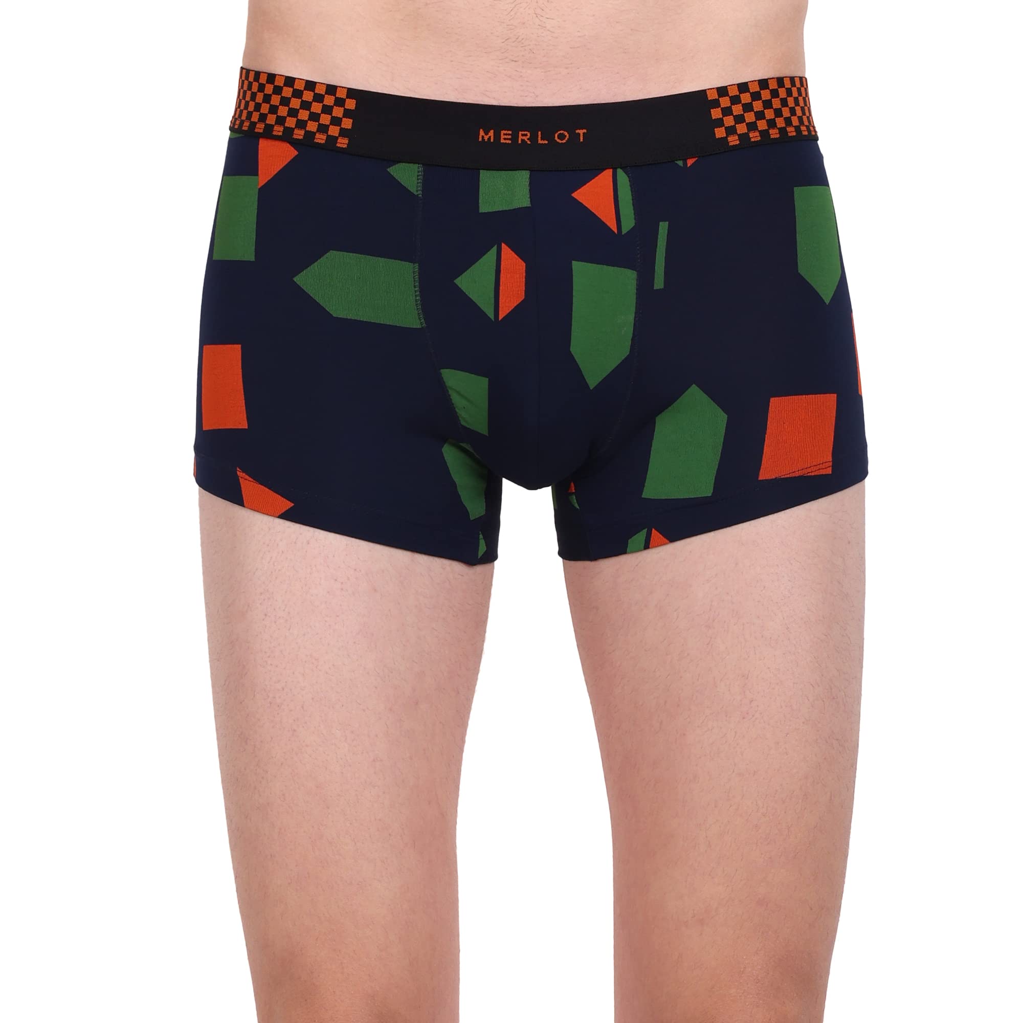 merlot Printed Bamboo Cotton Trunks for Men | Sweat-Absorbing, Anti-Bacterial & Breathable Fabric | 4-Way Stretch with Ultrasoft Waistband for All-Day Comfort-picture-52