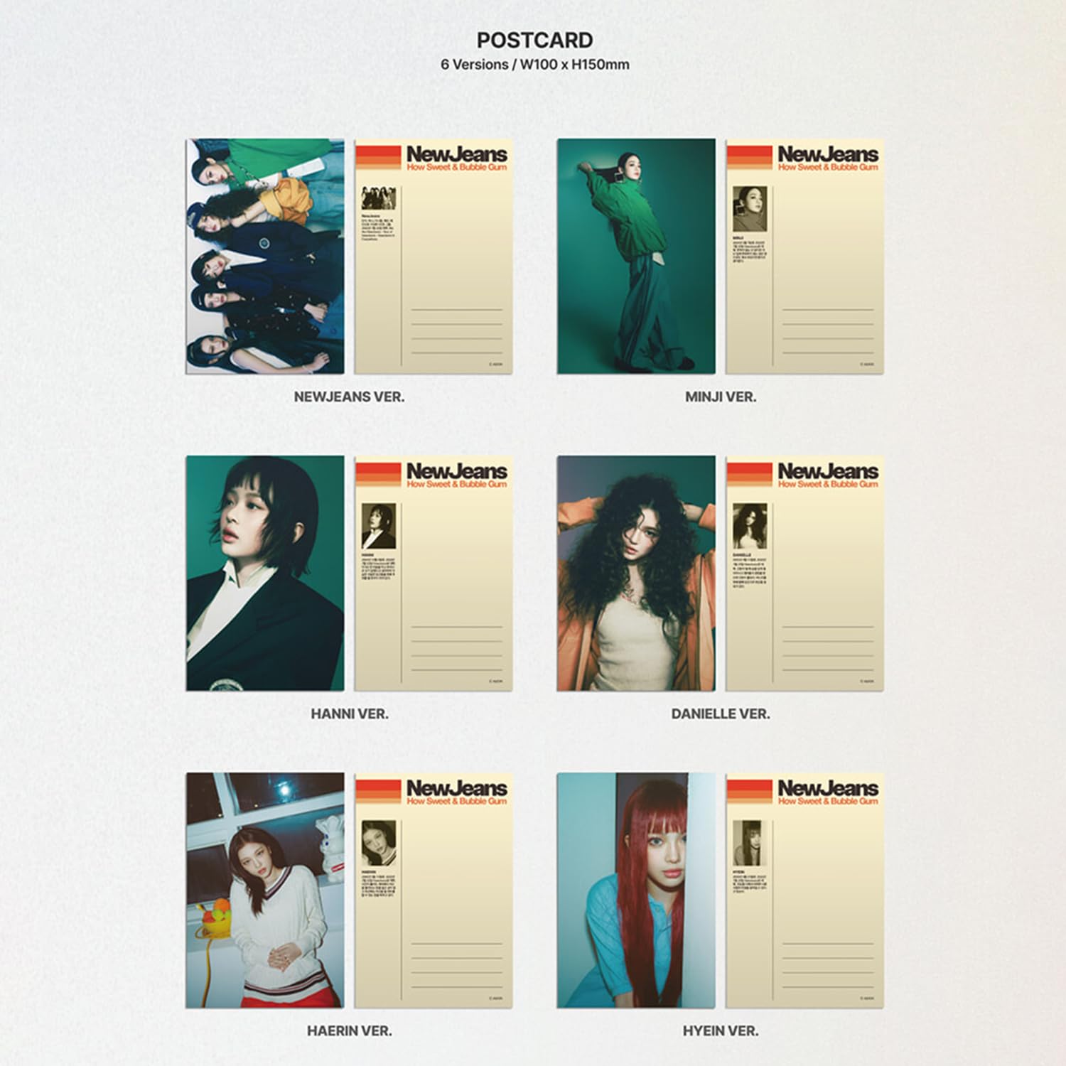 NewJeans - Double Single Album [How Sweet] (Standard Ver - RANDOM Ver) Outbox + Interview Photobook + Mini Poster Sicker Pack + Photocards + Postcard mark + 3 Extra Photocards