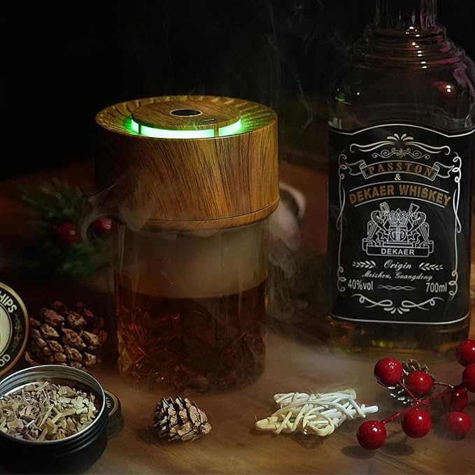 Kit Ahumador de Whiskey Eléctrico con Estuche de Barril y 8 Sabores de Chips miniatura 8