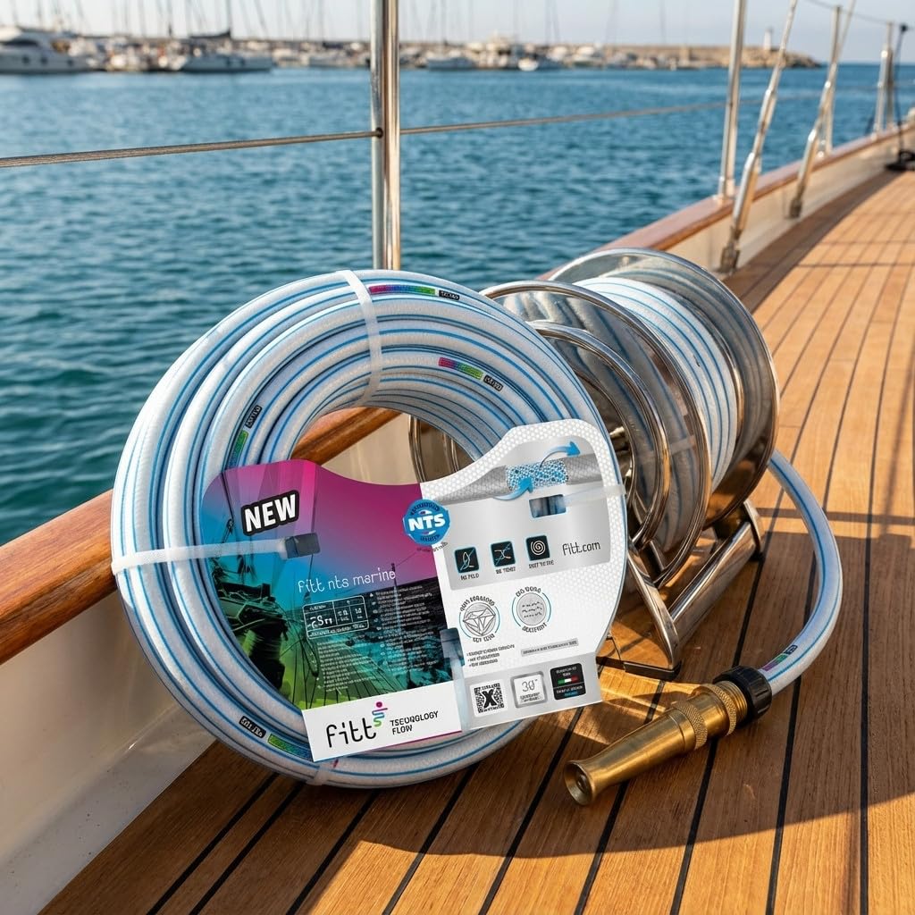 Suinga Wąż Ogrodowy NTS Marine 19mm 3/4'' 25m Wysoka Odporność | Wąż Ogrodowy do Nawadniania i Ogrodnictwa na Zewnątrz, niebieski