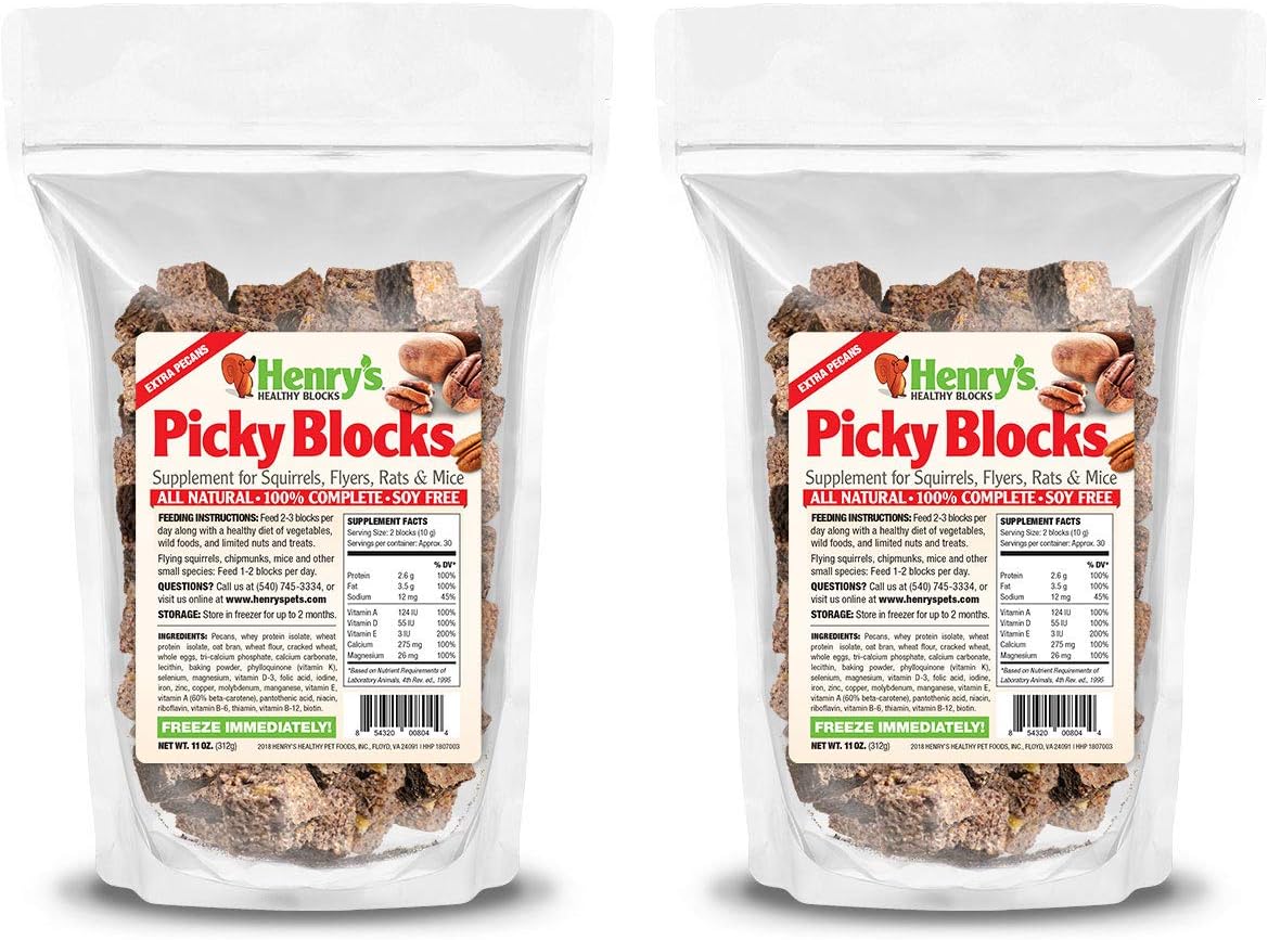 Henry's Picky Blocks Nutritionally Complete Rodent Blocks Food for Squirrels