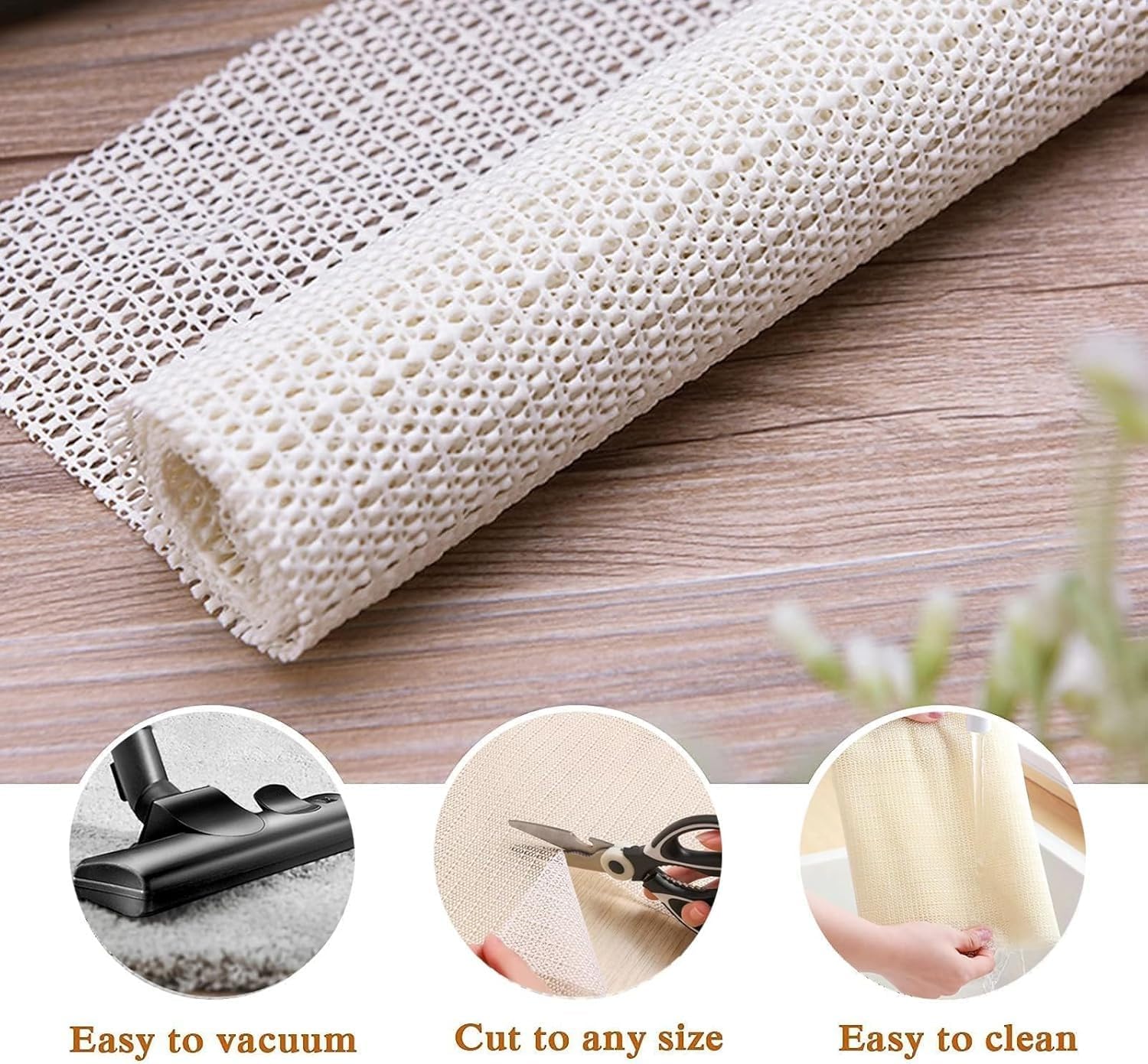Invisible Non-Slip Gripper Pad, Low-Profile Anti-Skid Surface Lock for Platform Frames, Breathable Mesh Slide Preventer