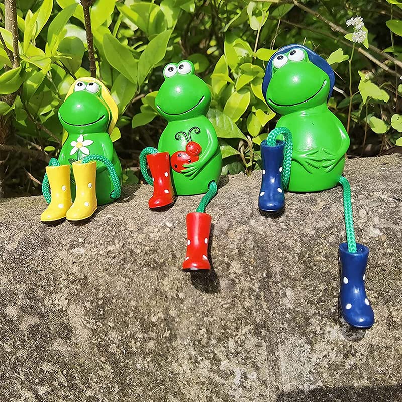Frog Figurines with Boots Hanging Feet 3Pcs Garden Frog Statues Garden  Ornaments Waterproof Resin Frog Garden Statues Gifts Decor for Lawn Yard :  Amazon.co.uk: Garden