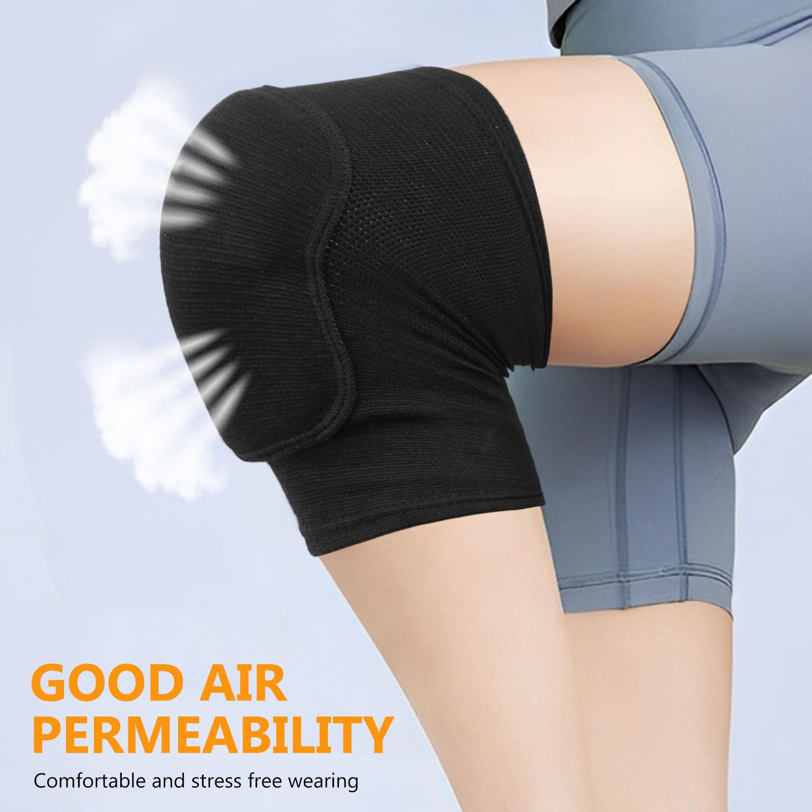 1 Par de Rodilleras para Voleibol Mujer, Rodilleras Deportivas para Baile, Handball, Jardinería, Protectores de Rodilla con Espuma EVA Elástica Antigolpes (Talla M)