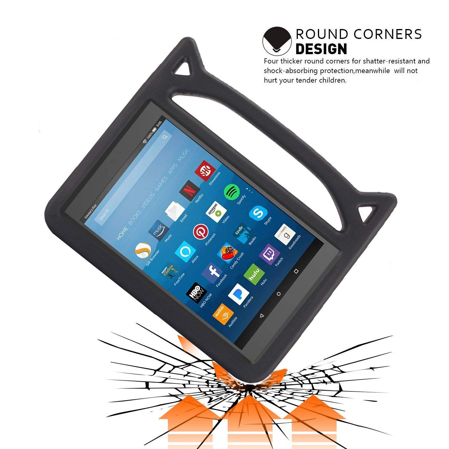 DJ & RPPQ - Custodia Per Tablet 8, Leggera, Antiurto, A Prova Di Bambino Compatibile Solo Con La 12a 10a Generazione 995789