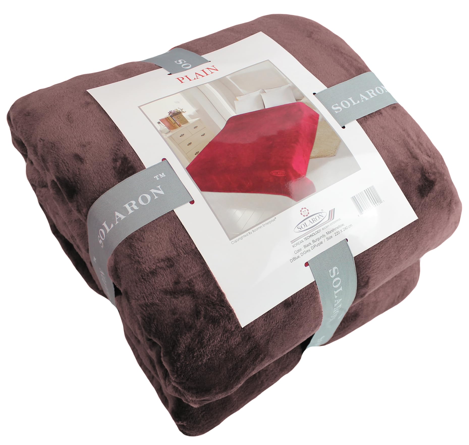 FOHOG COLLECTION Queen Blanket 430 GSM Extra Large for Fall Winter Spring All Season Cozy Warm Soft Medium Weight Thermal Thick Flannel Fleece for Couch Bed Sofa 88 x 95 inches by SOLARON (1, Brown)