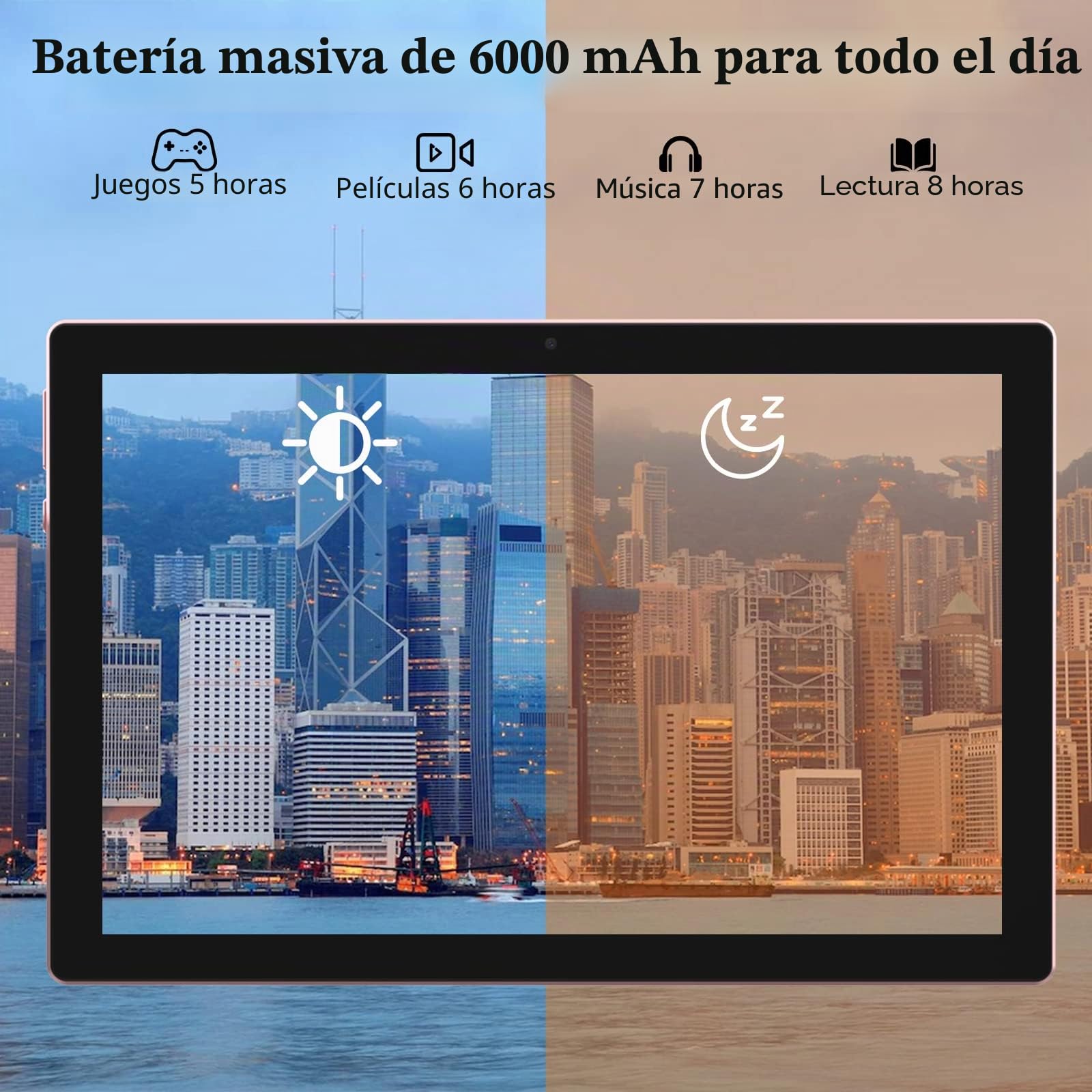 NOVOJOY Tablet 10.1' Android 11 OS,tabletas 2 en 1 con teclado,mouse,estuche,lápiz,64 GB ROM+4 GB RAM,8 MP cámara dual,procesador de cuatro núcleos,batería de 6000 mAh,1280 x 800 FHD,rosa/niña)