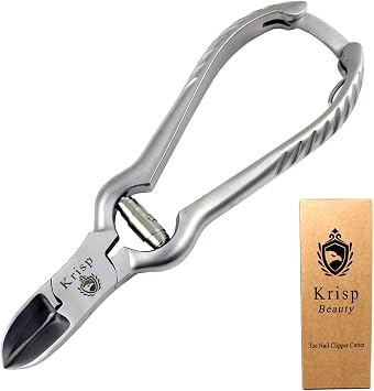 Professional Toenail Clippers for Thick Toe Nails - Heavy Duty Medical Grade Podiatry Stainless Steel Nail Clippers Cutter Trimmer Toenail Scissors for Men Seniors Podiatrist Tools Silver, 6.25 Inch