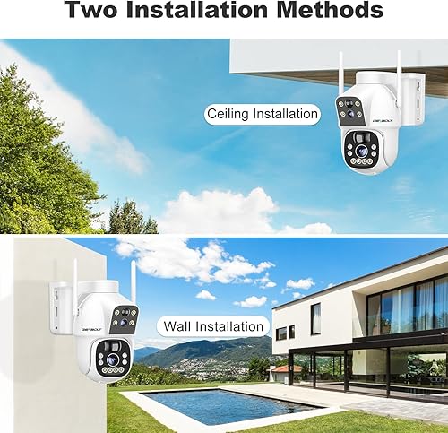 Miniatura 3 de GENBOLT Cámara de seguridad solar WiFi inalámbrica para exteriores, 8 W 15600 mAh con batería de vigilancia doméstica CCTV con doble visión, foco de