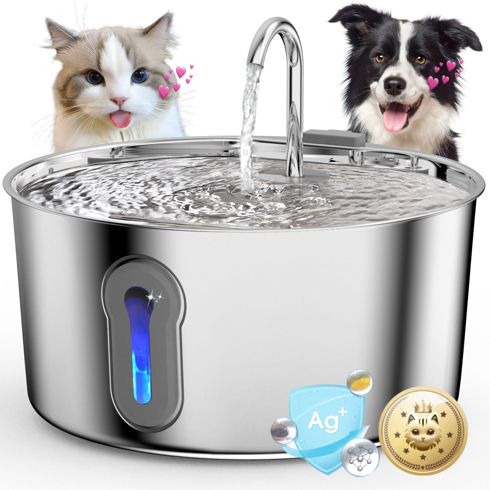 Amazon | 【新登場｜4L大容量｜銀イオン6層フィルター綿】GERYTOR 猫