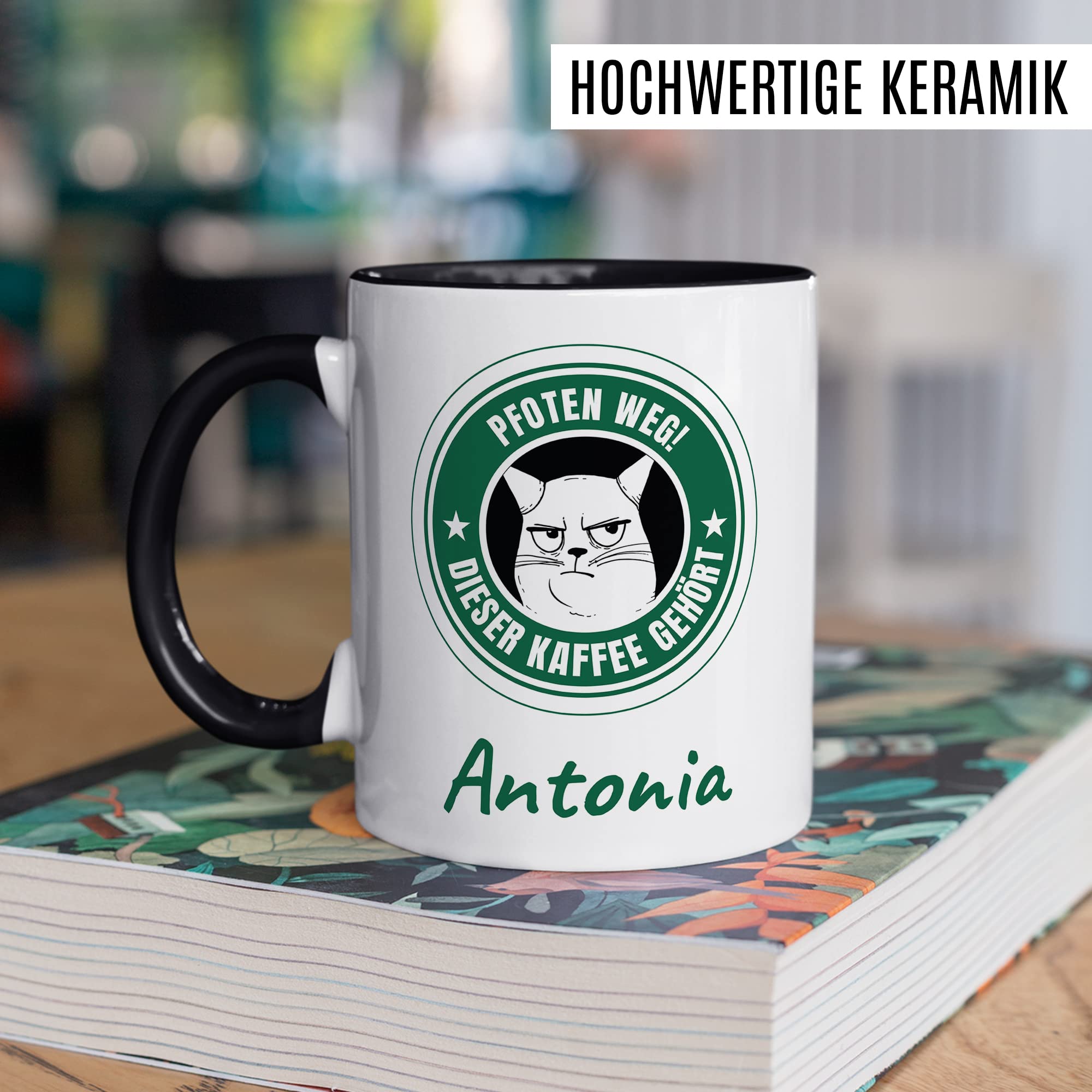 Tazza personalizzata con nome a forma di gatto, tazza personalizzata con faccia di gatto, regalo tazza da caffè a forma di gatto, regalo per proprietari di gatti, regalo unico per proprietari di