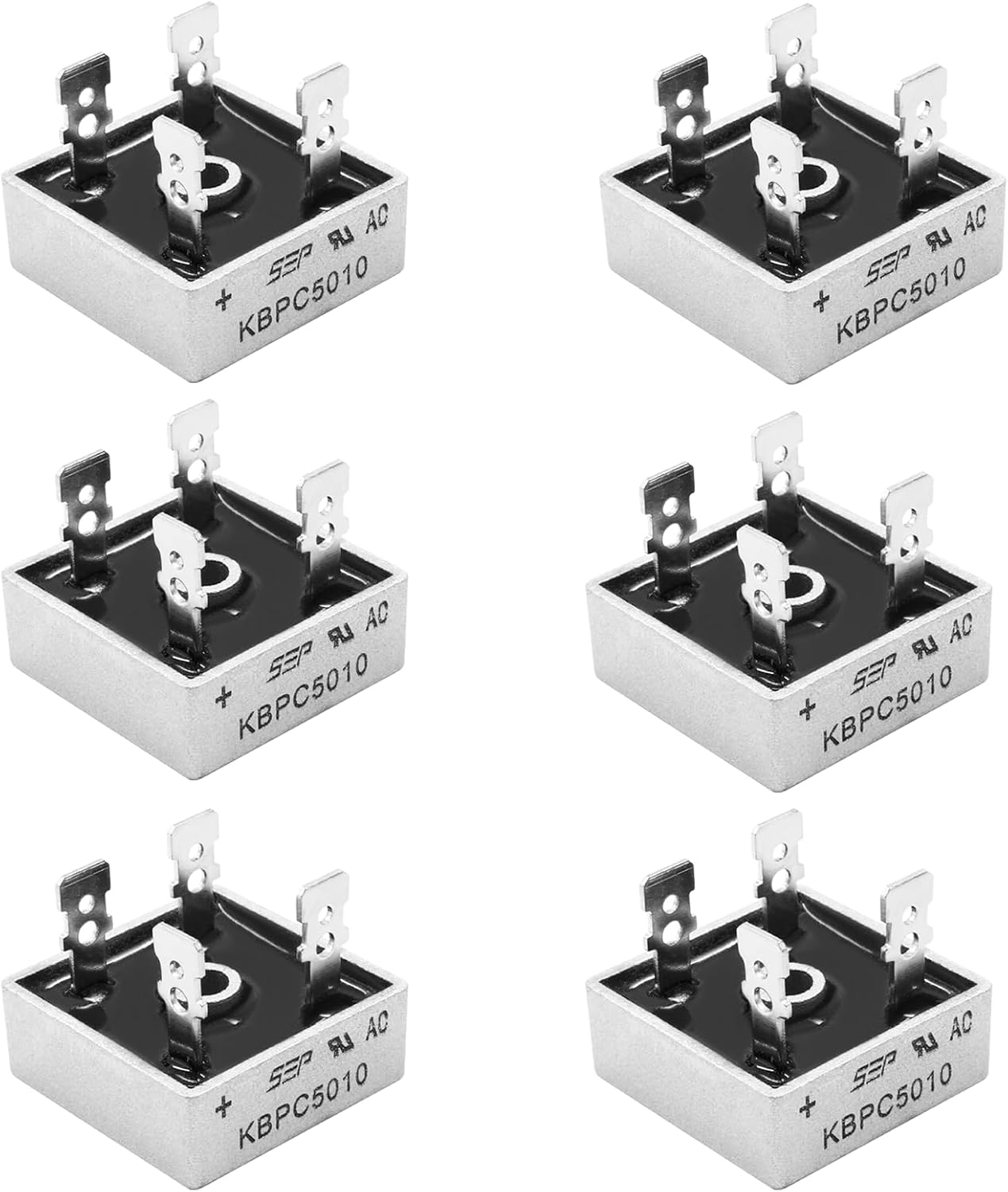 Zorveiio 6Pcs KBPC5010 Bridge Rectifier Diode 50Amp 1000V