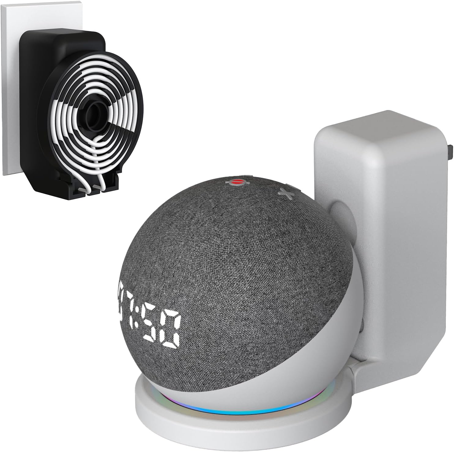 BEWZI for Amazon Echo Dot 5th Gen Wall Mount Bracket with Cable Storage