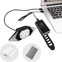Vista 3 de Luces de bicicleta delanteras y traseras recargables, MakeTheOne Super brillante bicicleta faro y luz trasera Set de intermitentes, fácil