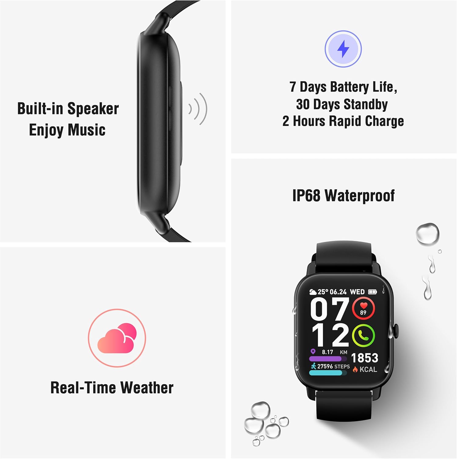 Smartwatch Uomo, Orologio Smartwatch Uomo con Chiamata e whatsapp, 1.85 Smart Watch Uomo Contapassi Sonno Cardiofrequenzimetro da polso, 112 Modalità Sportive Orologio Fitness Uomo, Fitness Tracker [Classe di efficienza energetica A+++]