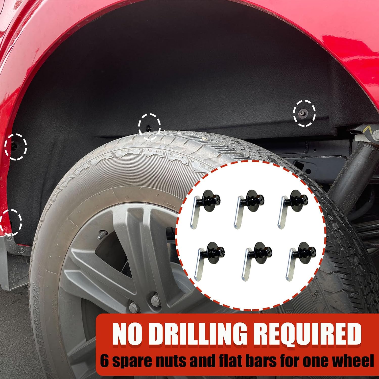 Wheel Well Liner for Ford F150 2021-2025 - Rear Wheel Arch Liners No Drilling Well Guards Tire Inner Fenders for Ford F-150 Exterior Accessories 2025 2024 2023 2022 2021, 2PCS (Not Fit Raptor)