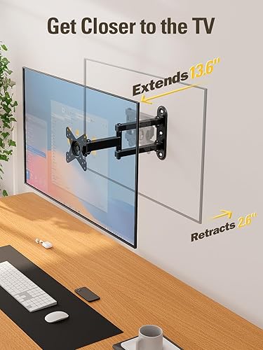 Miniatura 4 de Mounting Dream Soporte de pared para monitor de movimiento completo con certificación UL para LED de 10 a 26 pulgadas, pantalla plana LCD para TV y