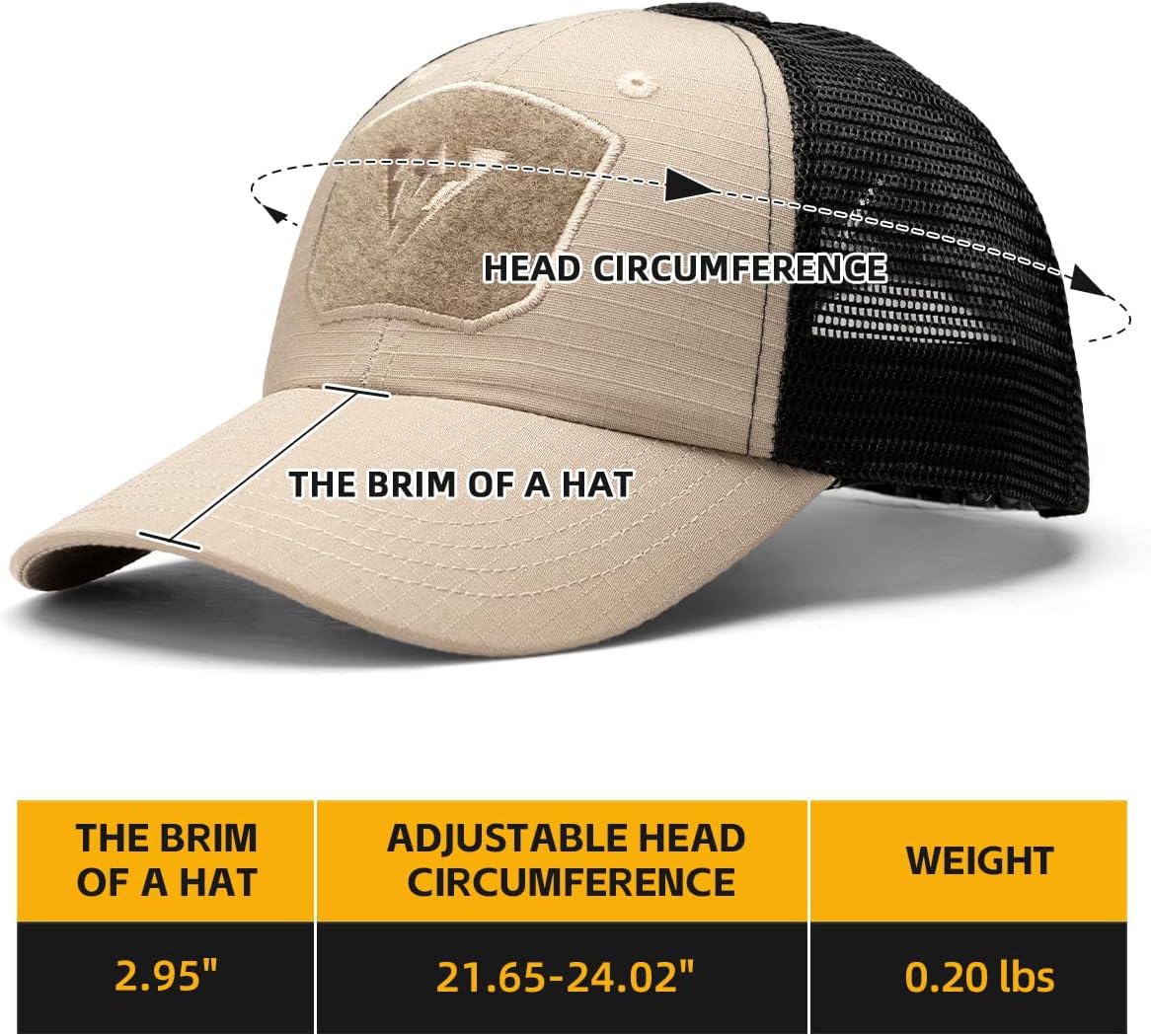 IDOGEAR Tactical Mesh Baseball Cap Breathable Operator Hat Military Ripstop Outdoor Hats with Loop Panel for Men & Women - Image 2