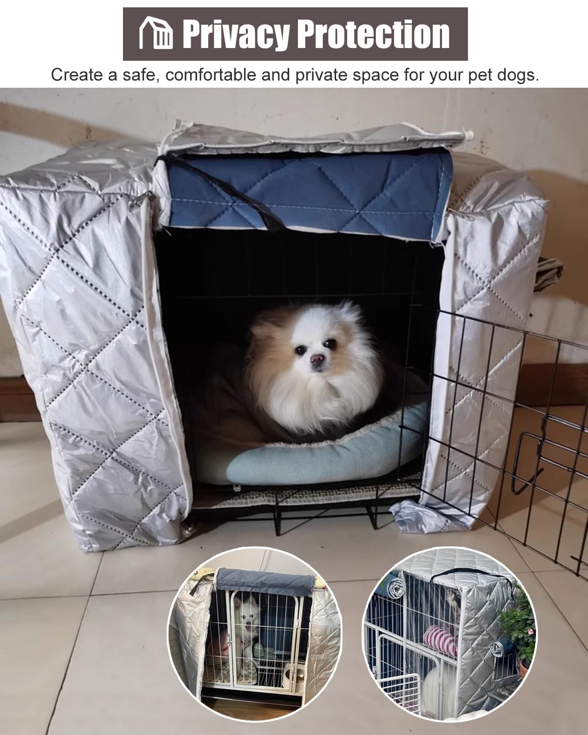 Copertura Per Gabbia Cani In Poliestere - Antivento E Resistente, Per Interni Ed Esterni, Taglia S/M/L/XL - Foto 8