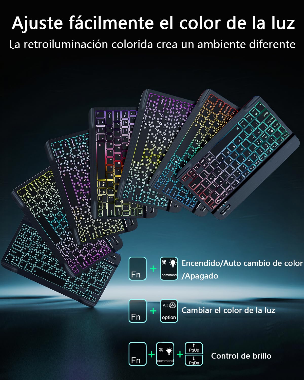 Para Lenovo Tab M11 (TB330) 2024 11 pulgadas/Lenovo Idea Tab (TB-336ZU TB-336FU) 2025 11 pulgadas funda con Teclado inalámbrico Bluetooth retroiluminado (teclado QWERTY, distribución española) y ratón