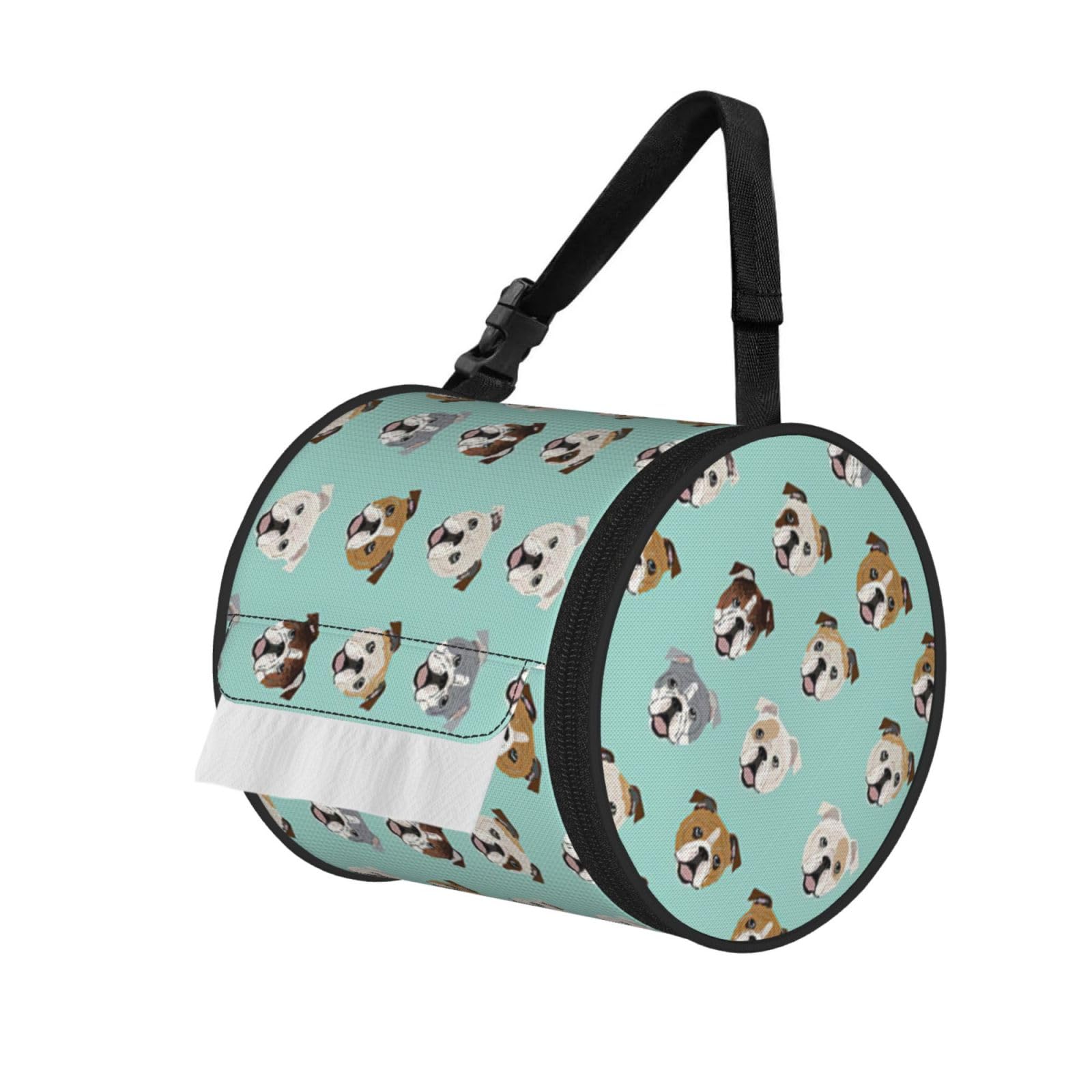 Dog 6 Print Fashion Tissues Organizer Box, Hanging Tissue Holder For Purse Coins For Car Office Daily Outing