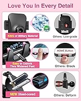 Vista 6 de VANMASS Soporte universal para teléfono de automóvil, patente y certés de seguridad: soporte mejorado para tablero de manos libres, soporte