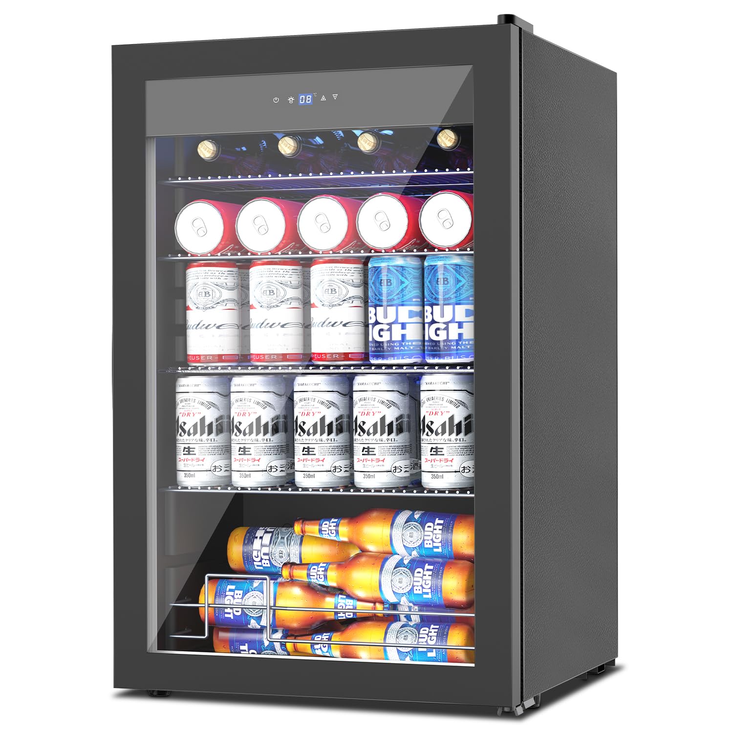 Amazon.co.jp: ドリンク冷蔵庫 ミニ冷蔵庫 96L 1～18℃ コンプレッサー