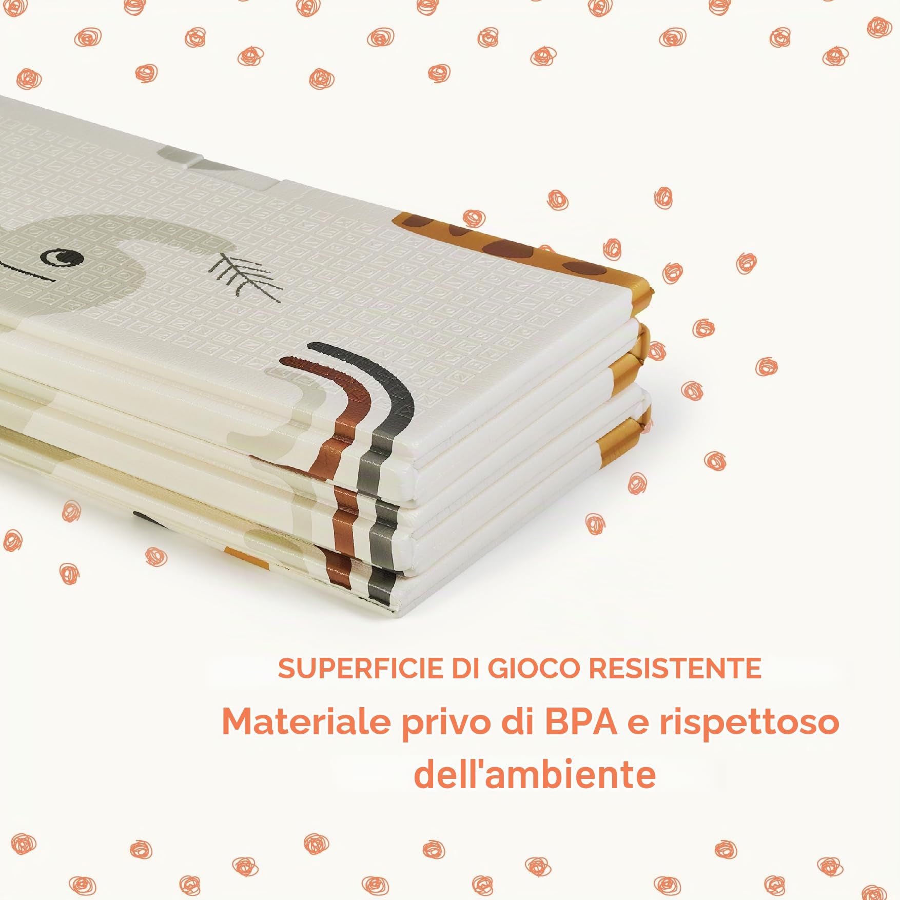 MS BabyWorld - Recinto per bambini XXL + Tappeto gioco per bambini 180 * 200 cm - Tappeto bifacciale, altamente imbottito (spessore 1,5 cm), Box molto grande e alto - pieghevole e con borsa trasporto