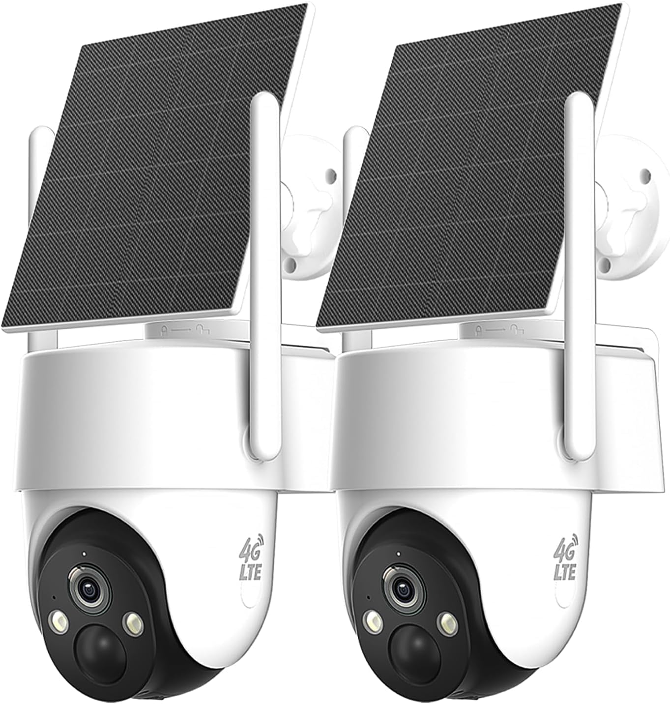 Solar Wireless Camera 4G LTE 2台セット Amazon.com: 2Pack 4G LTE Cellular Solar Security Camera Wireless