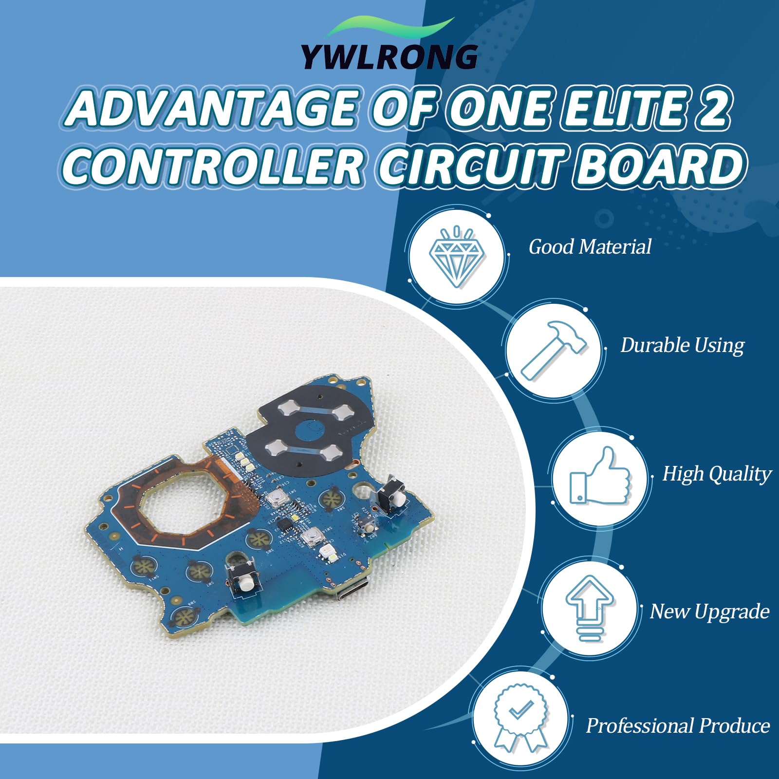 Porta di alimentazione USB-C per Xbox Elite Series 2 Controller di ricambio per controller Xbox Elite Series 2 Controller USB-C Power & Button Port Circuit Daughter TOP Board con strumenti di