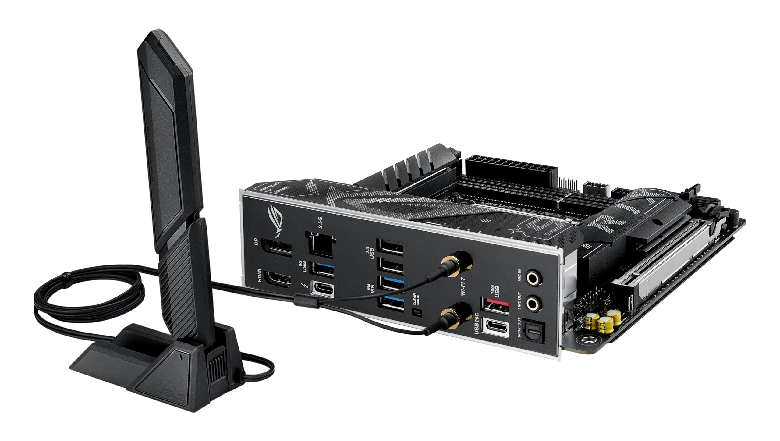 ASUS ROG Strix B760-I Gaming WiFi Mainboard Sockel Intel LGA 1700 (Intel B760, Mini ITX, DDR5 Speicher, WiFi 6E, PCIe 5.0, 2X PCIe 4.0 M.2, Aura Sync)