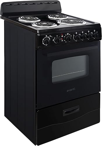 Miniatura 2 de Avanti Horno eléctrico de diseño compacto, capacidad de 2.6 pies cúbicos con 4 quemadores de bobina, puerta de horno de vidrio enmarcado, cajón de
