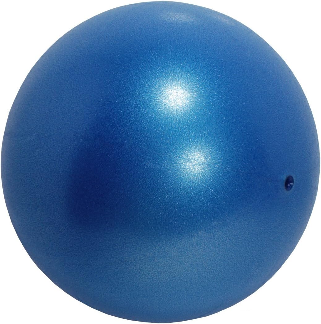SuuRuuS Pilates Soft-over Mini Exercise and Stability Ball with Recessed Comfort Needle Valve - 10 Inch, Blue