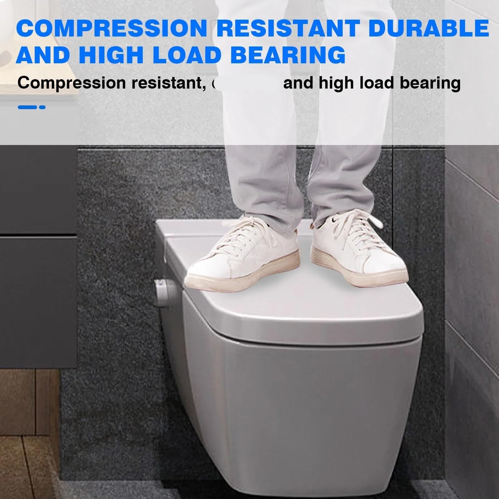 Tapa Wc Amortiguada Asiento de inodoro cierre con liberación rápida, asiento cuadrado 360 ​​grados, fijación superior sencilla bisagra ajustable