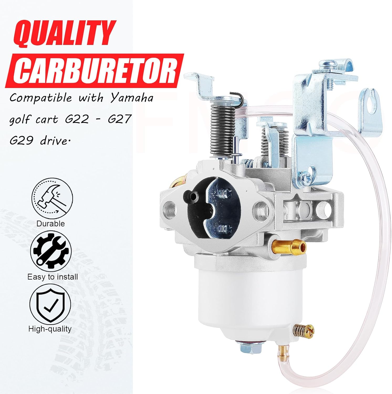 Carburetor Compatible with Yamaha Golf Cart G16 G16A-G18 G19 G20 G21 4-cycle Drive Engine JN6-14101-10 JN6-14101-10-00 JN6-14101-14 JN6-14101-14-00 JN6-14101-15 JN6-14101-15-00 Gas Club Car