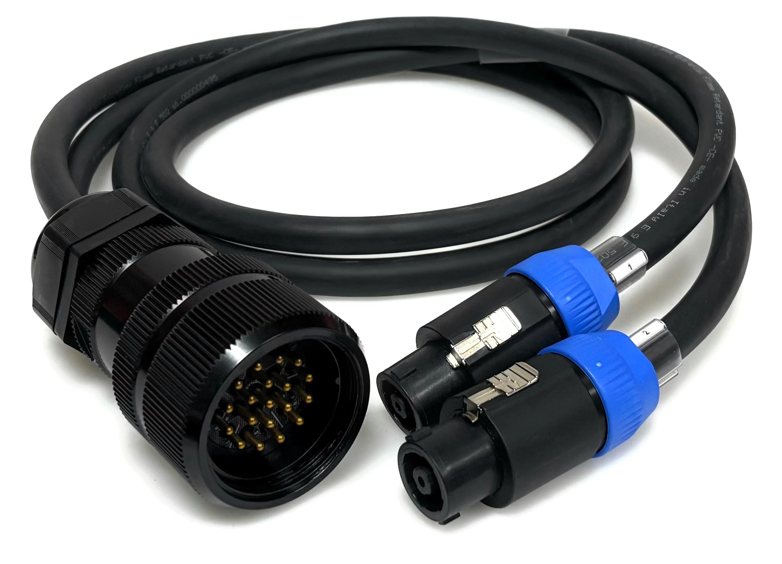 DG Systems - Spider da Socapex maschio a 2 Speakon NL8, 2 cavi 8x2.5mmq, connettori Syntax e Neutrik - Made in Italy (1 mt)